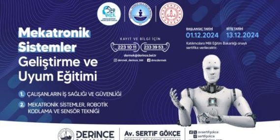 Derincede Mekatronik Eğitimlerine Başvurular Sürüyor