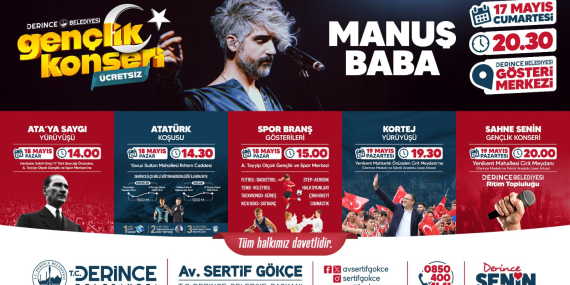 Derince’de 19 Mayıs coşkusu 3 gün sürecek