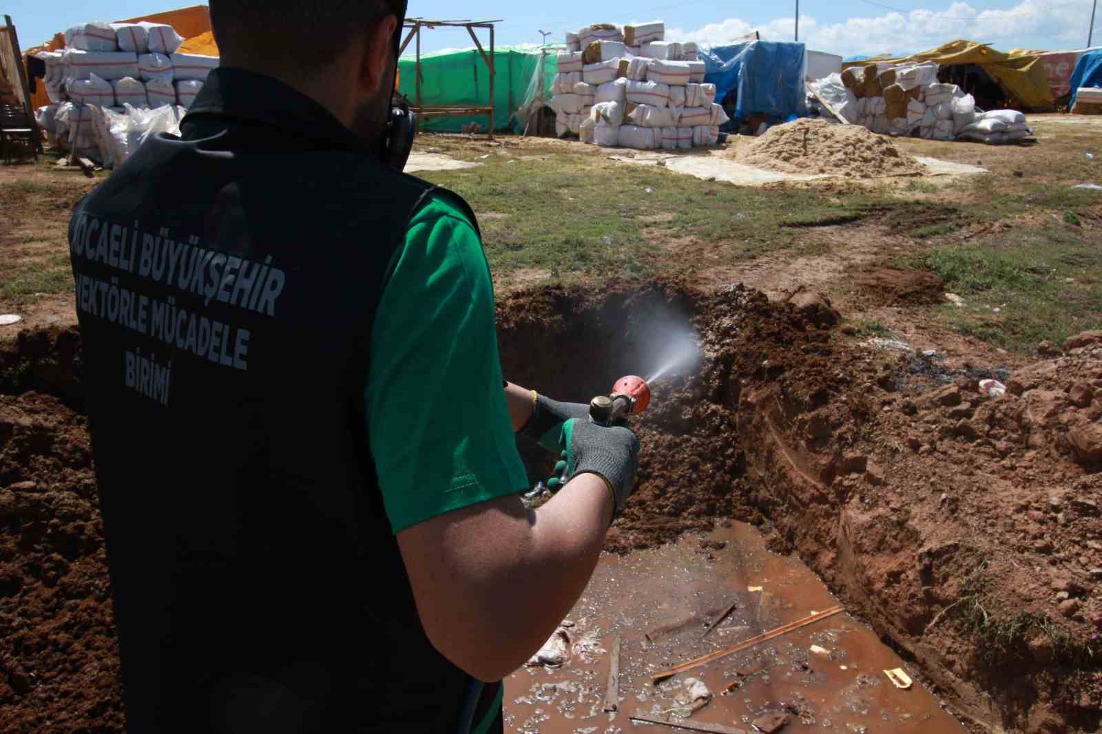 Kurban pazar yerleri ilaçlanıyor
