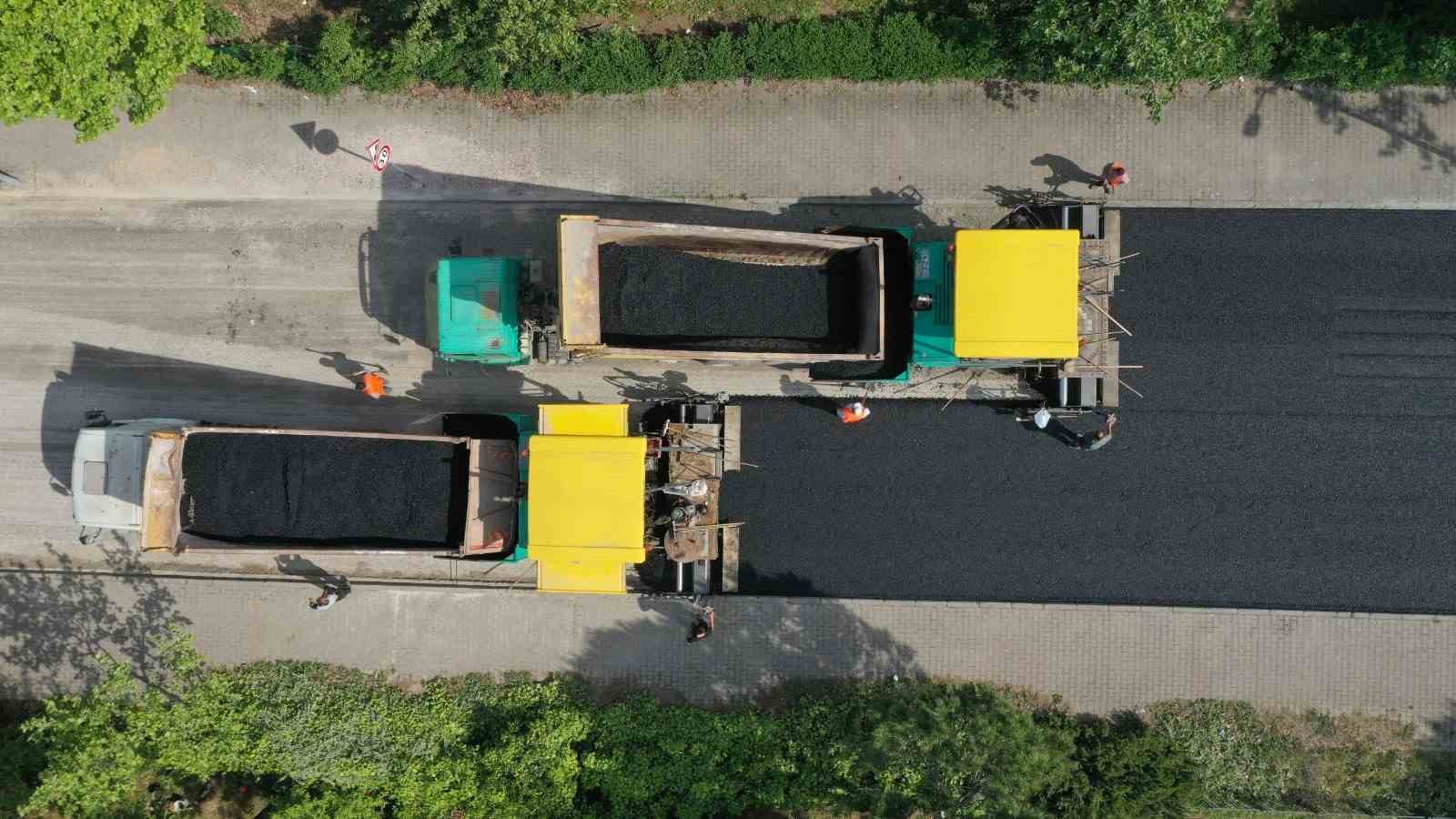 Serdar’da sıcak asfalt çalışması
