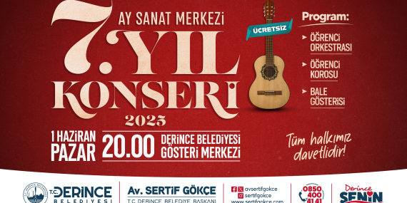 Derince’de Ücretsiz 7. Yıl Konseri