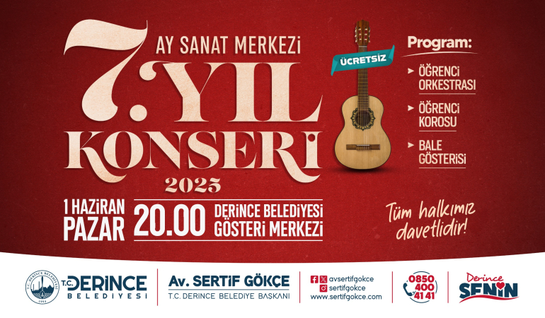 Derince’de Ücretsiz 7. Yıl Konseri