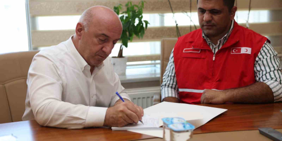 Başkan Bıyık, Gazze için kurban bağışında bulundu