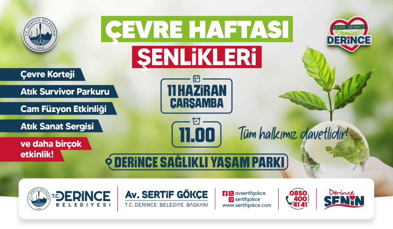 Derince’de Çevre Haftası Şenlikleri