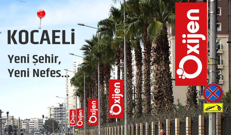 KOCAELİ’NİN DE DİREK REKLAMLARI OXİJEN MEDYA’DA