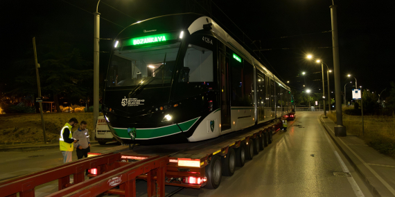 8’inci tramvay konforlu ulaşım ailesine katıldı