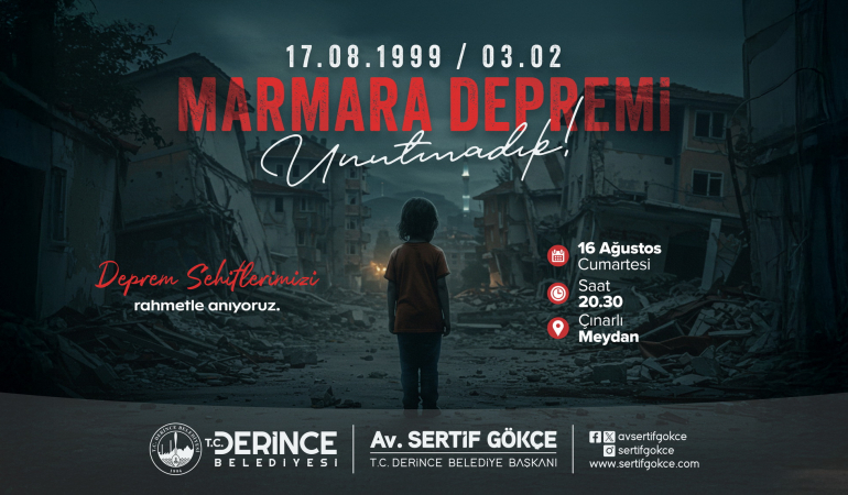 Deprem şehitlerimiz dualarla anılacak