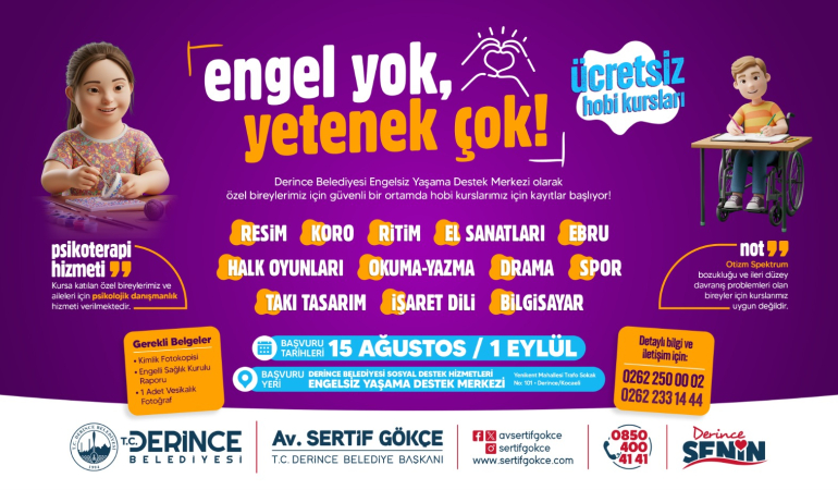 Derince’de engel yok, yetenek çok