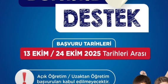 Gençlere müjde! Eğitim desteği başvuruları başladı