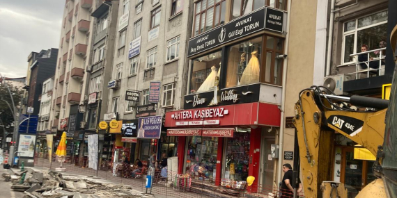 İnönü Caddesi’nde kazı başladı